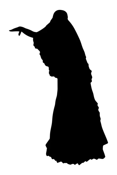 Bruid realistische silhouet vectorillustratie — Stockvector