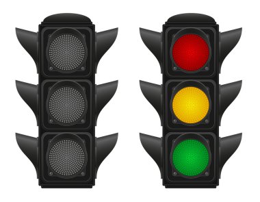 trafik ışıkları arabalar vektör çizim için