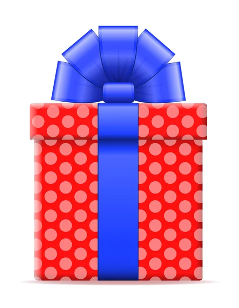 Doos van de gift met een boog vectorillustratie — Stockvector