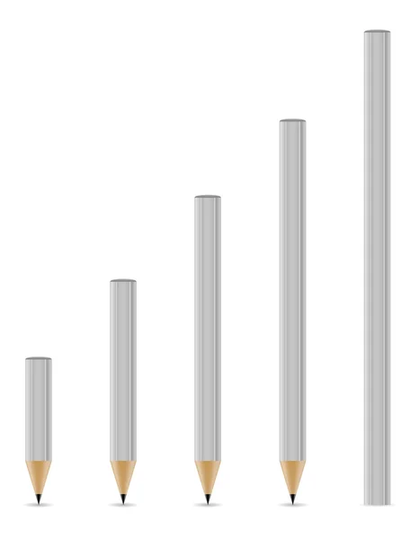 Sharpened pencils vector illustration — Stock Vector