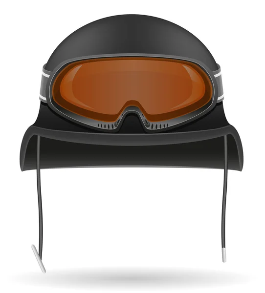 Casco militare con occhiali tattici vettoriale illustrazione — Vettoriale Stock