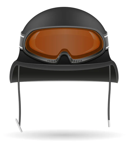 Casco militar con gafas tácticas vector ilustración — Archivo Imágenes Vectoriales