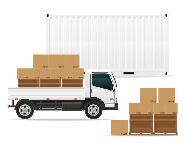 freight transportation concept vector illustration