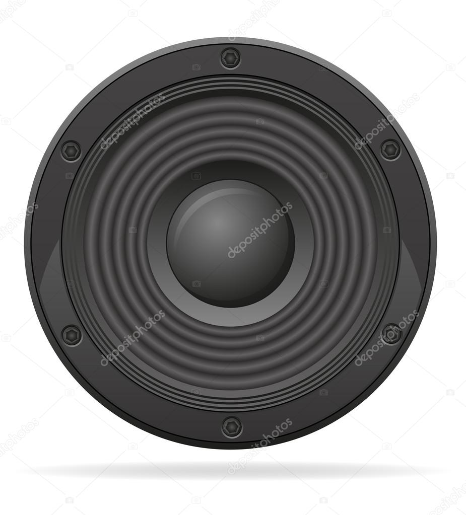 acoustic speaker vector illustration
