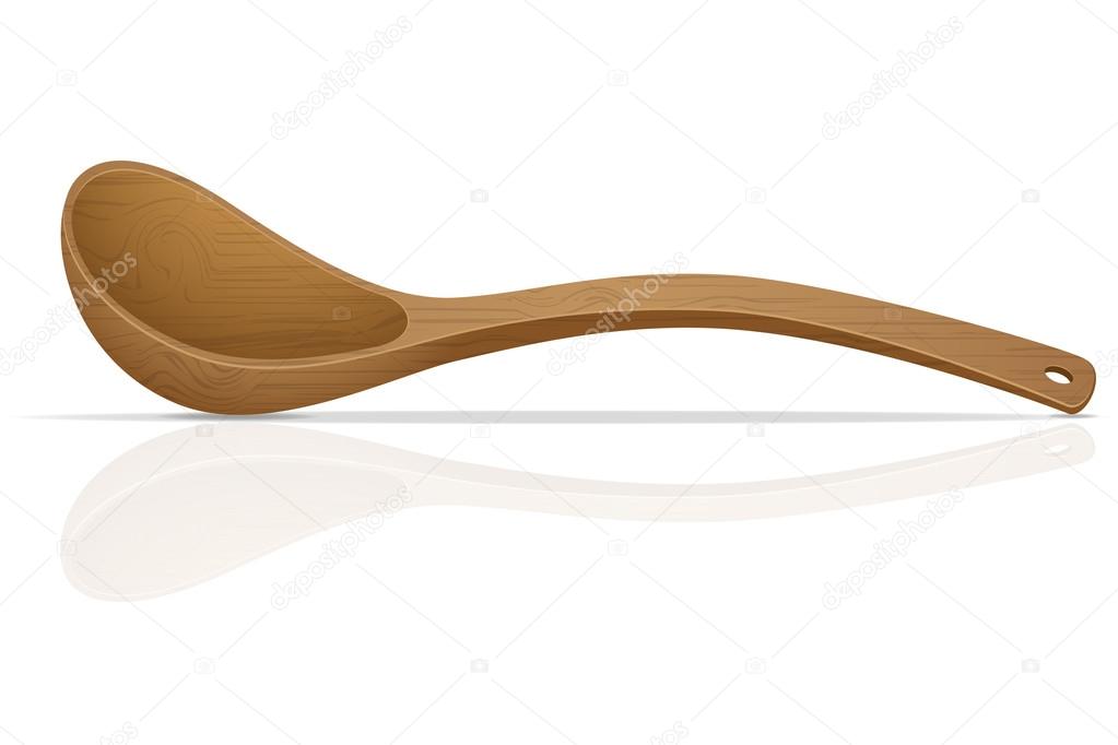 wooden spoon vector illustration