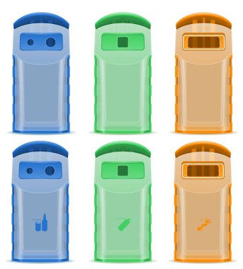 plastic dumpster waste sorting cartoon sock vector illustration isolated on white background