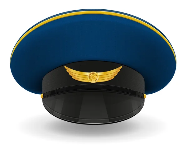 Ilustración uniforme profesional del casquillo o del vector piloto — Vector de stock