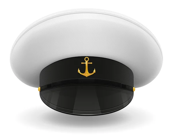 Casquette uniforme professionnel ou capitaine marin vecteur illustration — Image vectorielle