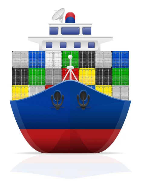 Ilustração do vetor de navio de carga náutica —  Vetores de Stock