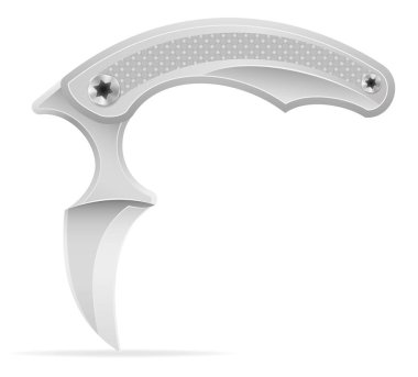 Sıradışı orijinal bıçak, beyaz arka planda izole edilmiş bir vektör illüstrasyonudur.