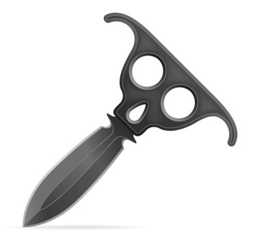 Sıradışı orijinal bıçak, beyaz arka planda izole edilmiş bir vektör illüstrasyonudur.