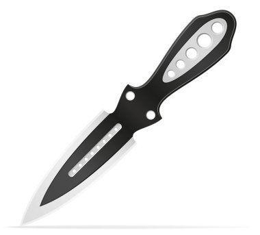 beyaz arka planda izole edilmiş savaş bıçağı vektör illüstrasyonu