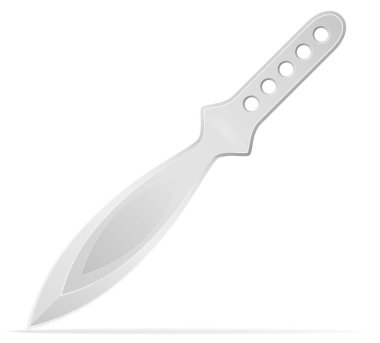 beyaz arka planda izole edilmiş savaş bıçağı vektör illüstrasyonu