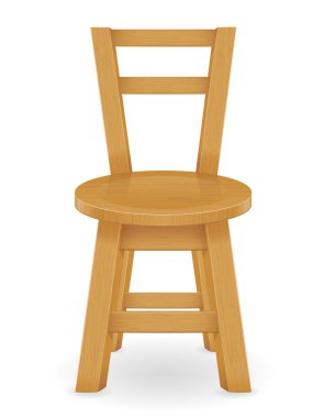 ahşap dışkı mobilya vektör çizim