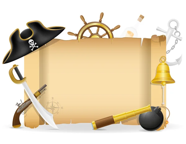 Pirate concept icons vector illustration — Stock Vector