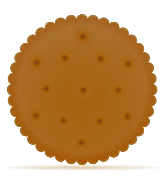 Galleta crujiente cookie vector ilustración — Vector de stock