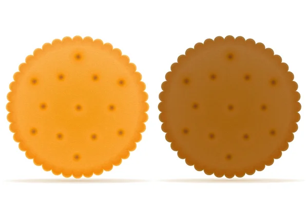 Křupavé sušenky cookie vektorové ilustrace — Stockový vektor