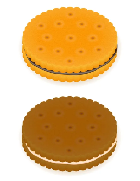 Τραγανό μπισκότο μπισκότο διανυσματικά εικονογράφηση — Διανυσματικό Αρχείο