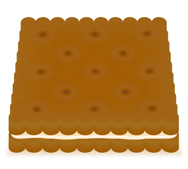 Křupavé sušenky cookie vektorové ilustrace — Stockový vektor