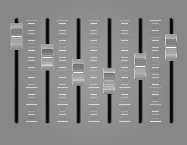 векторная иллюстрация вектора звукового миксера панели
