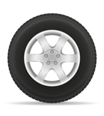 car wheel tire from the disk vector illustration clipart