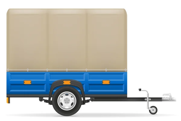 Auto trailer voor het vervoer van goederen vector illustratie — Stockvector