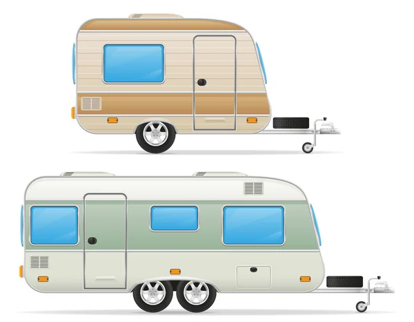 Trailer caravan vector illustration — Stock Vector
