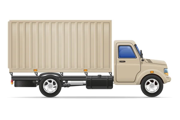 Cargo-truck áruk szállítása vektoros illusztráció — Stock Vector