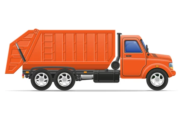 Cargo-truck távolítsa el a szemetet vektoros illusztráció — Stock Vector