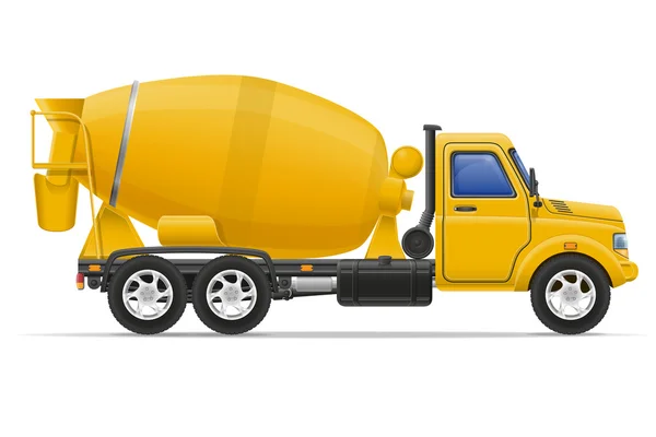 Camion de marfă beton mixer ilustrare vector — Vector de stoc