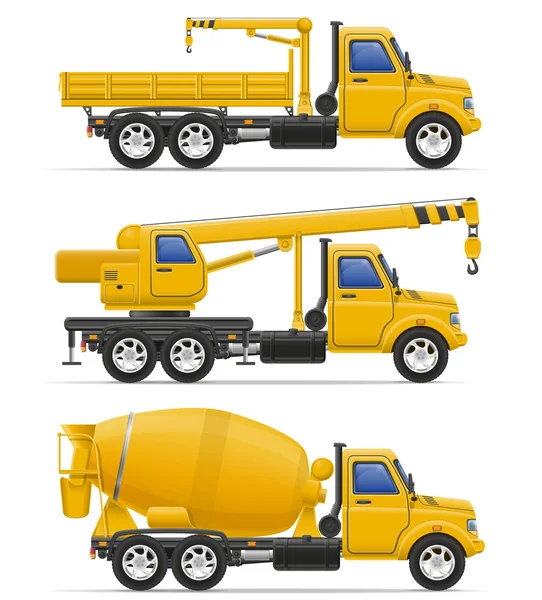 Cargo trucks intended for construction vector illustration — Stock Vector