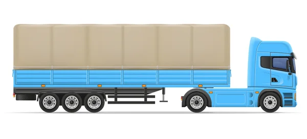 LKW Sattelauflieger Vektor Illustration — Stockvektor