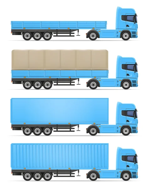 LKW Sattelauflieger Vektor Illustration — Stockvektor