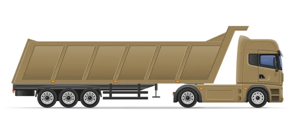 LKW-Sattelauflieger für den Transport von Gütern Vektor illustrati — Stockvektor