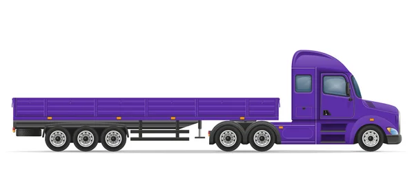 Camión semirremolque para el transporte de mercancías vector illustrati — Vector de stock