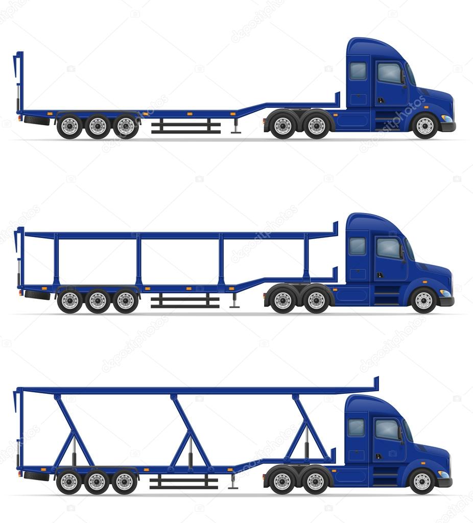 truck semi trailer for transportation of car