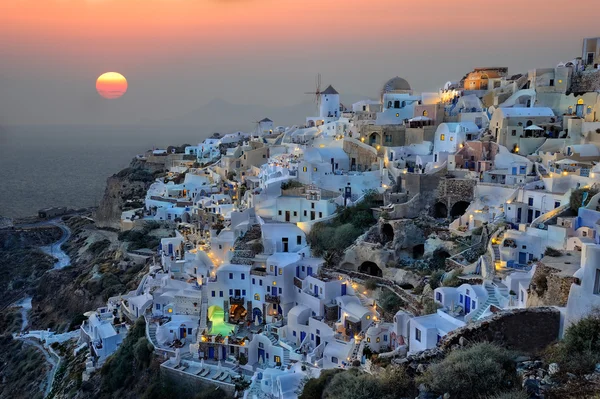 Santorini, muhteşem gün batımı