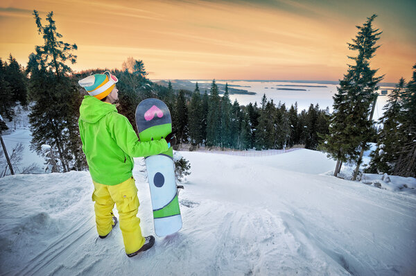 Male snowboarder