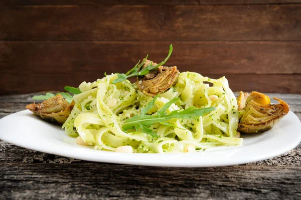 Pesto tagliatelle — Stock Fotó