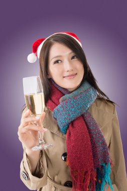 Kadını tutun şampanya