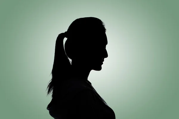 Silhouet vrouw portret — Stockfoto