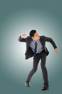 Asya iş adamı mücadele poz