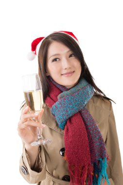 Kadını tutun şampanya