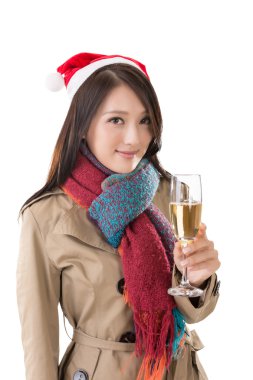 Kadını tutun şampanya