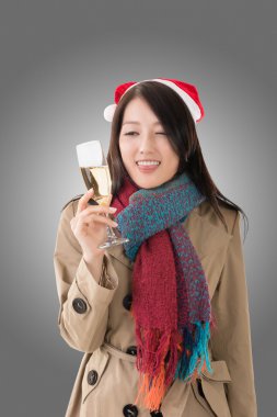 Kadını tutun şampanya