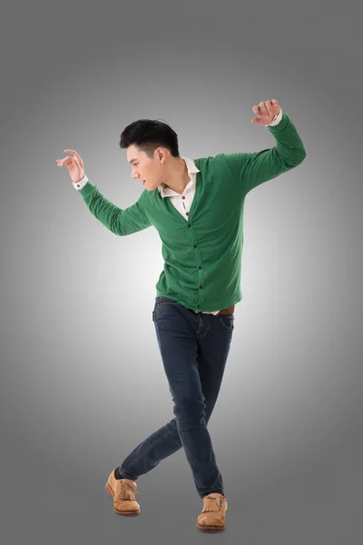 Asian young man dance — Stock Photo, Image