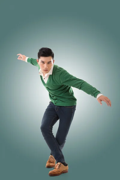 Asian young man dance — Stock Photo, Image