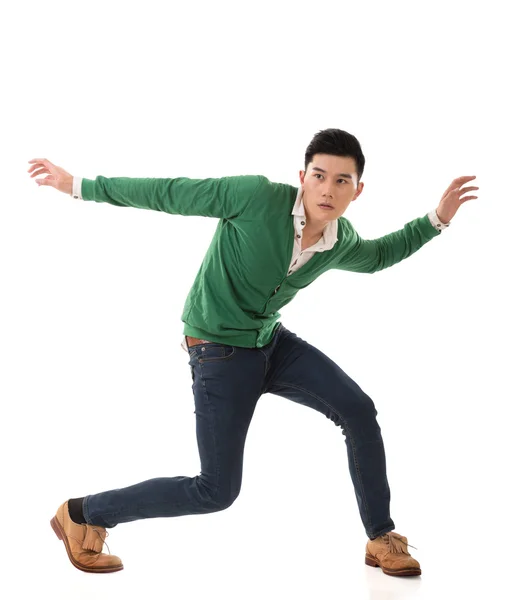 Asian young man dance — Stock Photo, Image