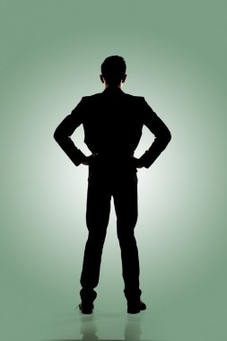 İş adamının silueti