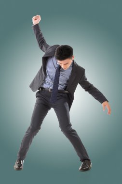 Asya iş adamı mücadele poz